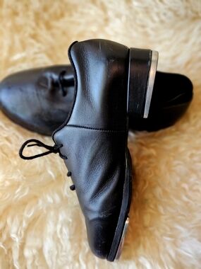 Bloch Black Leather Lace-Up Tap Shoes